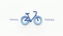 create awesome 3d modern bicycle icon logo with express delivery