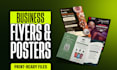 design business flyer, poster, and double sided leaflet