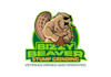 design cartoon classic beaver stump grinding logo
