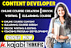 custom podia online course design, thinkific content creation, lms website setup