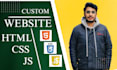 create modern, responsive websites with HTML, CSS, js, and custom code