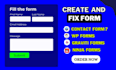 create or fix contact form 7, wpforms, gravity forms issues