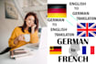 translate german to french manually and accurately