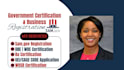 handle your sam gov registration, wosb, mbe, dbe, sba certifications, 8a