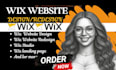 build wix website design redesign wix website wix studio website development