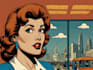 draw a retro vintage comic illustration