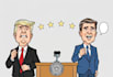 create a political or satirical cartoon