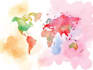 do custom watercolor wedding map
