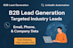 b2b lead generation, targeted industry leads email, phone