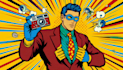 draw a retro pop art roy lichtenstein style