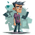 design a 2d cartoon character