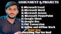 do your microsoft excel assignments projects and modules