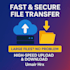 fast secure large download upload files cloud transfer
