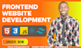 be your front end web developer using HTML, CSS, javascript, react, tailwind CSS
