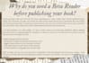 read and provide constructive criticism on fiction and as a beta reader