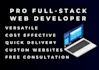 develop your custom website as a full stack web developer