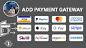 integrate paypal, stripe, payment method on your website