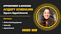 set up acuity scheduling, square, booking appointments, calendly