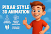 do 3d disney pixar character animation, 3d animation, 3d pixar character model