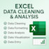 do data entry, data cleaning, data analysis and data visualization in excel