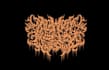 draw death metal logo with texture and chrome effect