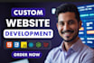 do website development as full stack web developer, frontend, backend developer