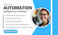 build gohighlevel ghl funnel, CRM automaton, workflow automation setup, survey
