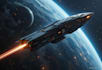 illustrate a sci fi spaceship art