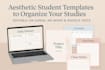 design aesthetic student templates for planner, timetables and more