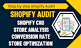 do shopify store cro audit identify key areas for improvement and redesign plan