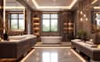 do 3d interior design for kitchen, bathroom, and living room