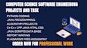 do computer science software, java, cpp, python programming tasks and projects