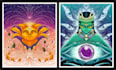make psychedelic dark art with trippy and stoner aesthetic