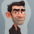 draw half body full color caricature