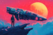 create star wars and sci fi illustration