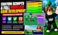 create custom script for your game, build full roblox game, lua scripter