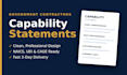 design a capability statement for government contractors