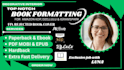 format book and layout design for kindle, kobo website