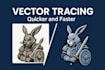do vector tracing, vectorize, ai image to vector in 4 hours