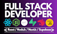 build saas application as full stack developer with react nextjs nodejs supabase