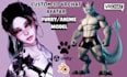 custom 3d vrchat avatar 3d model furry model anime vtuber model in unity