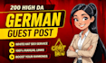 provide german dr 90 guest post backlinks germany link building service