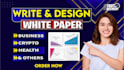 do white papers, write reports, case study and summary