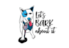 design animals dog walking and bark logo