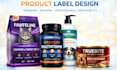 create product label design, supplement label and product packaging design