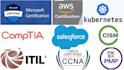 get pmp ccna comptia itil salesforce microsoft aws scrum istqb