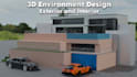 3d design indoor and outdoor for games