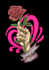 make a logo with a rose and love theme