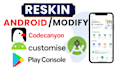 reskin android app icon, name, ads, UI design in 6 hours