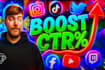 design high CTR youtube thumbnails and social previews